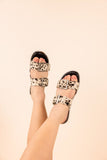Hey Pony Sandals in Black and White - Naughty Monkey