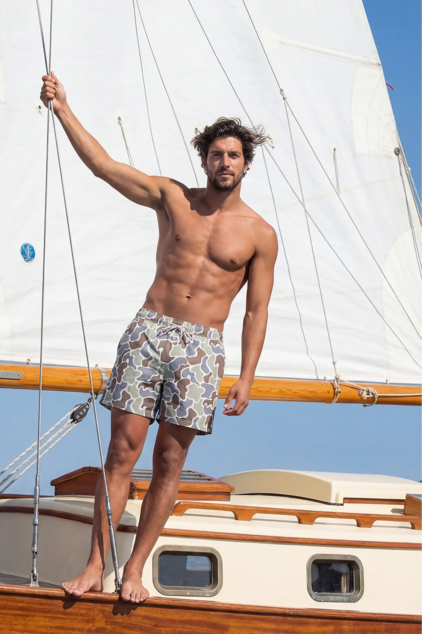 The Blender | Grey Duck Camo Ball Hammock® Pouch 5" Swim Trunks - Shinesty - Flyclothing LLC