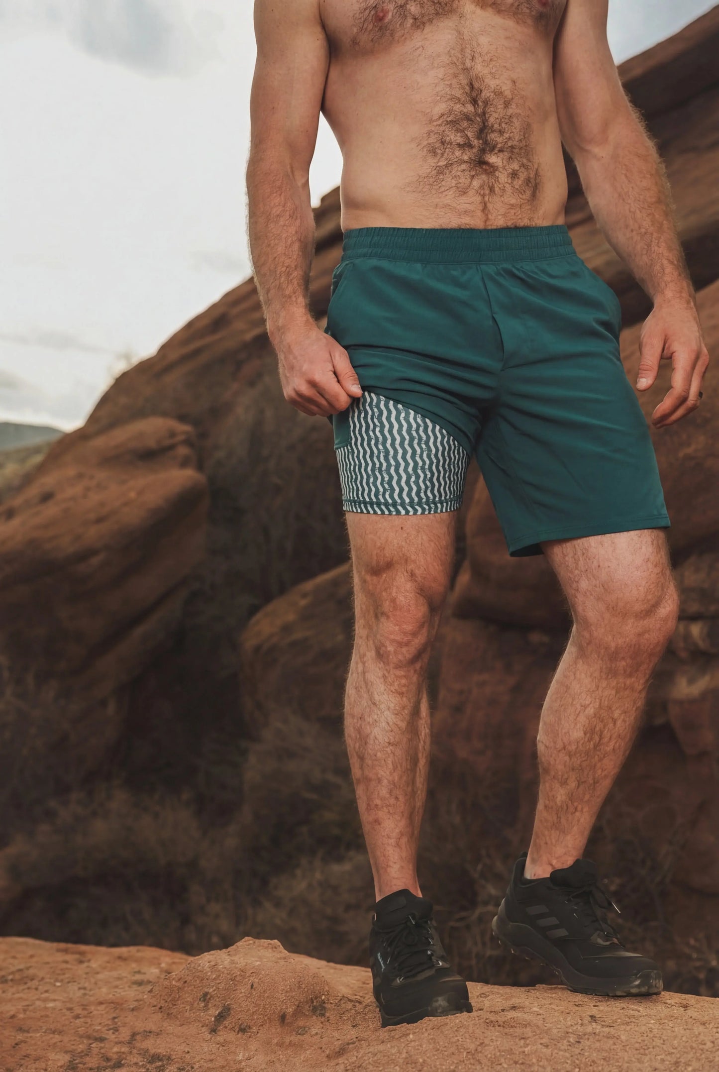 The Green Way | Green Deck Stripe Ball Hammock® 7 Inch Athletic Shorts - Shinesty - Flyclothing LLC