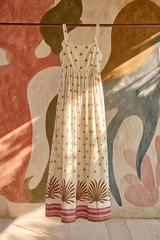 COCONUT GROVE WOVEN MIDI DRESS - Flying Tomato - Flyclothing LLC