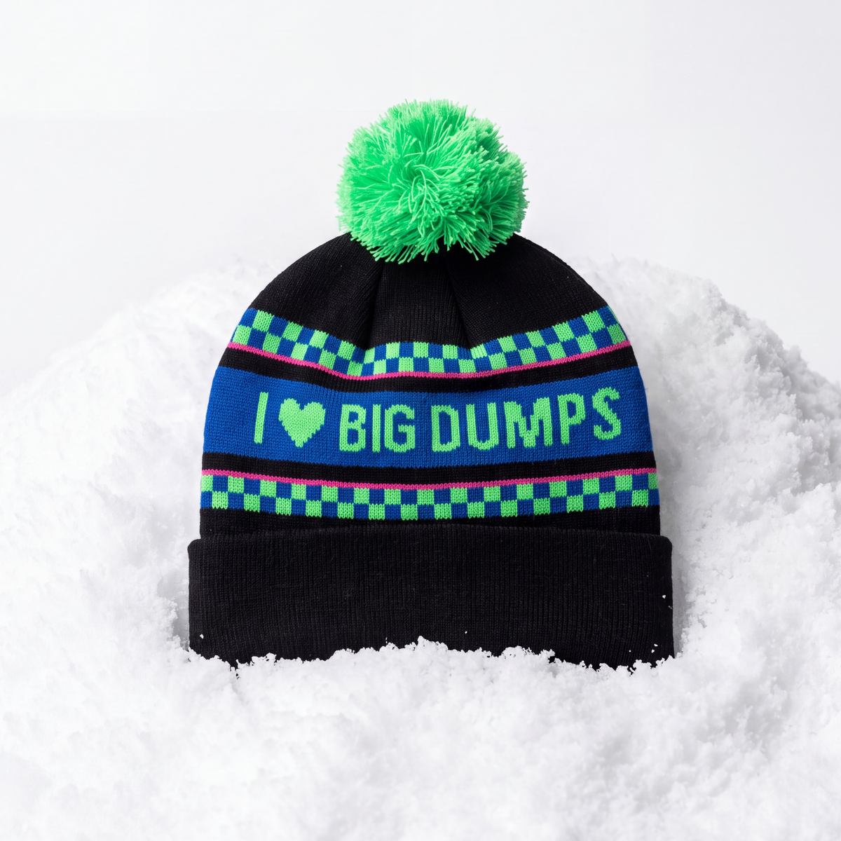 The I Love Big Dumps | 80s Retro Neon Ski Beanie - Shinesty - Flyclothing LLC