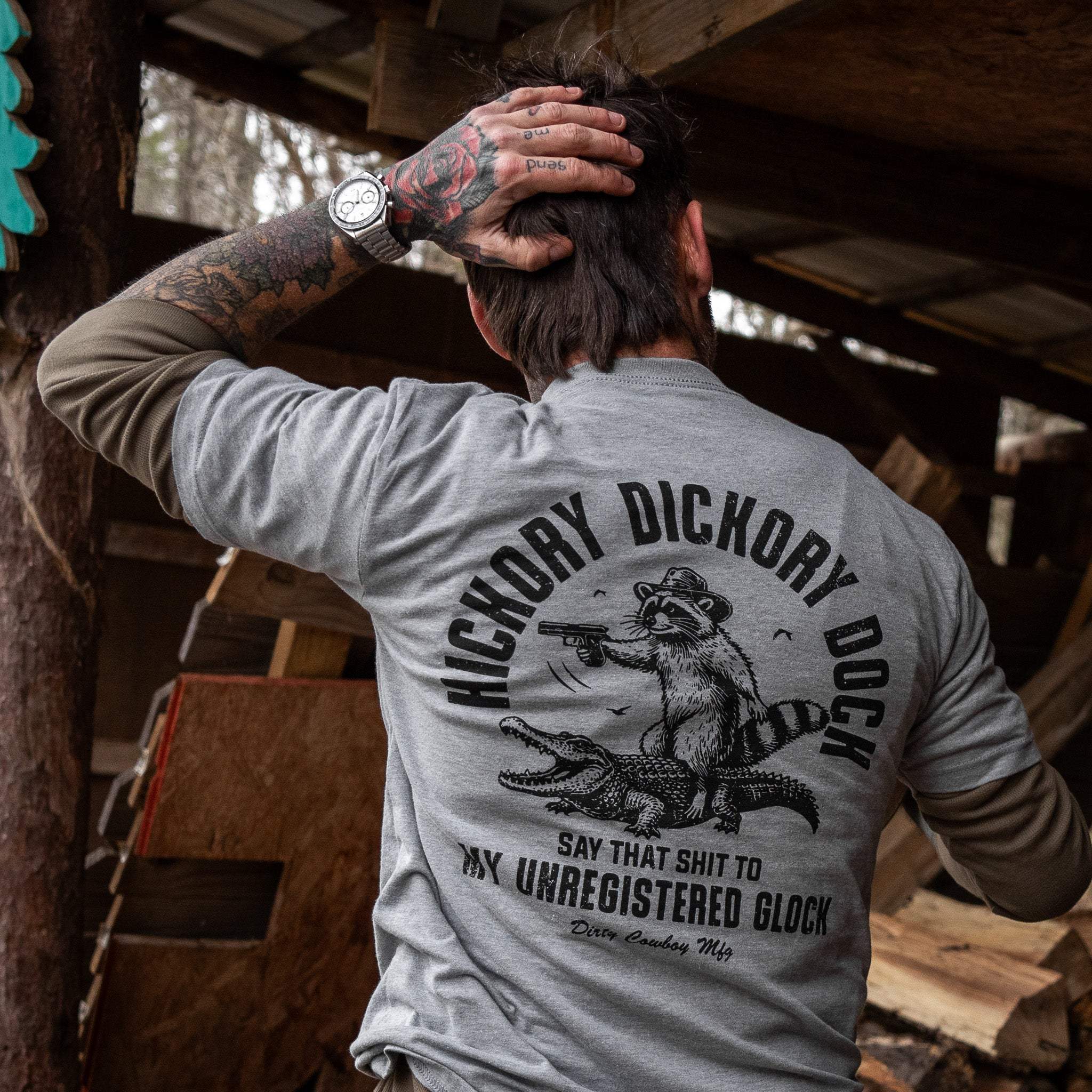 Hickory Dickory Dock Men's T-Shirt - DIRTY COWBOY USA - Flyclothing LLC