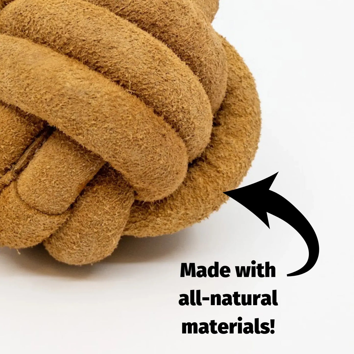Huggle-Hide® Natural Leather Ball Dog Toy, 2 Pack - HuggleHounds - Flyclothing LLC