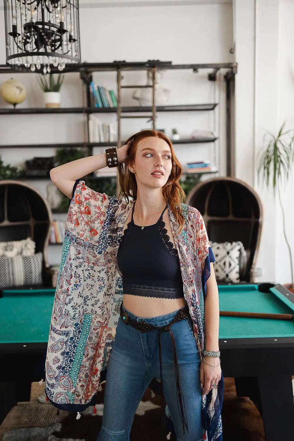 High Neck Crochet Trim Bralette - Boho Clothing and Accessories - Flyclothing LLC