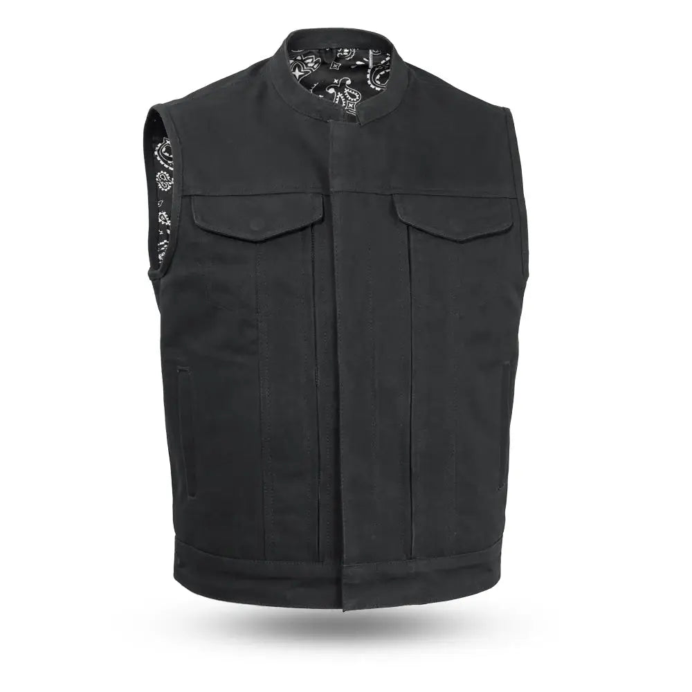 Highland V2 Men's Motorcycle Canvas Vest - First Manufacturing Company - Flyclothing LLC
