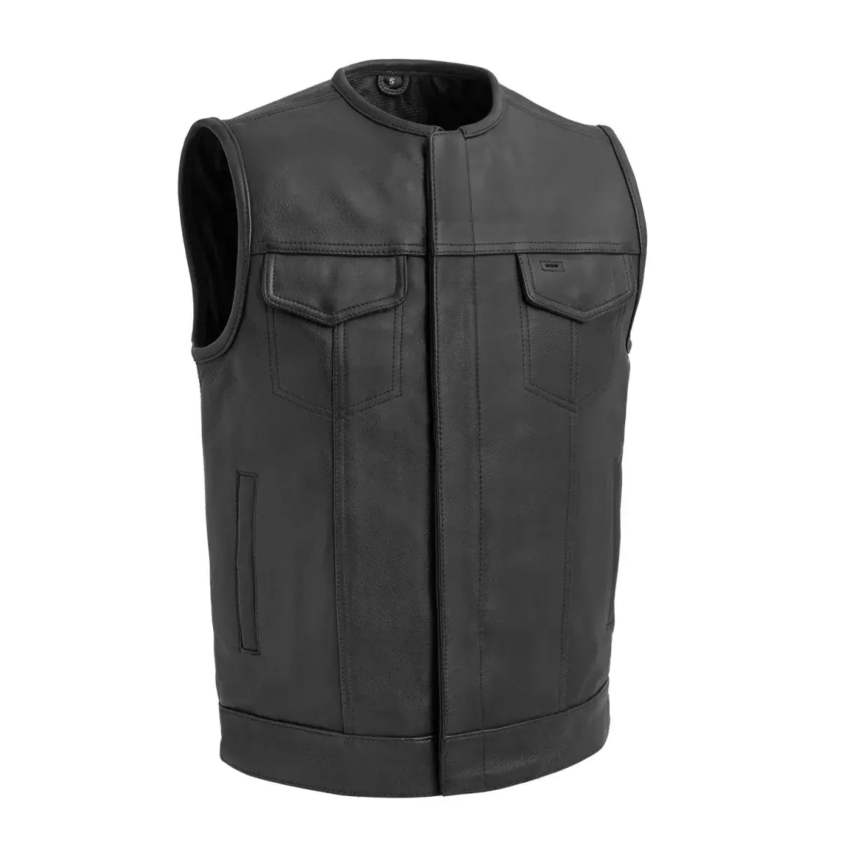 Highside Men's Motorcycle Leather Vest - First Manufacturing Company - Flyclothing LLC