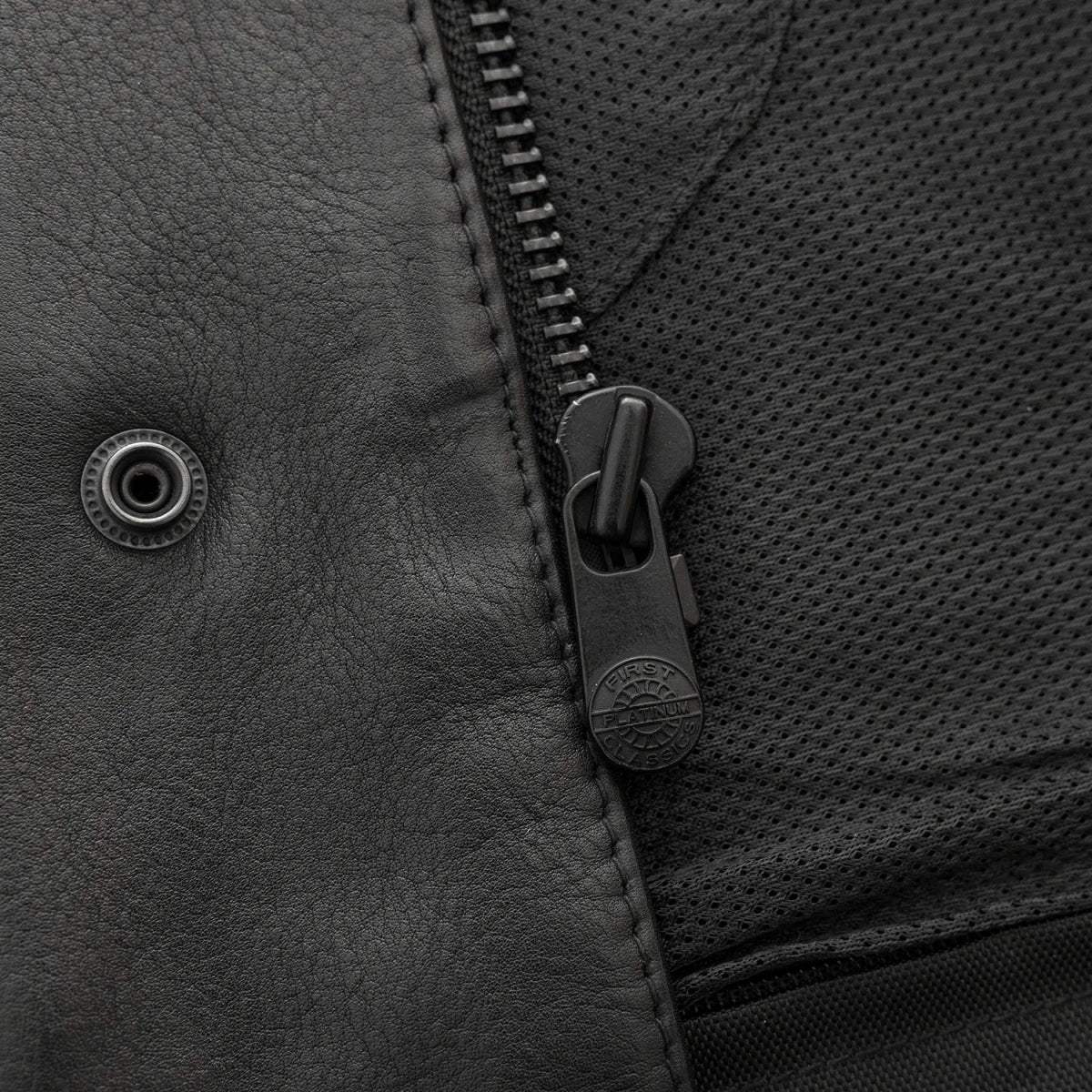 Highside Men's Motorcycle Leather Vest - First Manufacturing Company - Flyclothing LLC