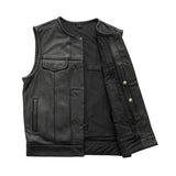 Highside Men's Motorcycle Leather Vest - First Manufacturing Company - Flyclothing LLC