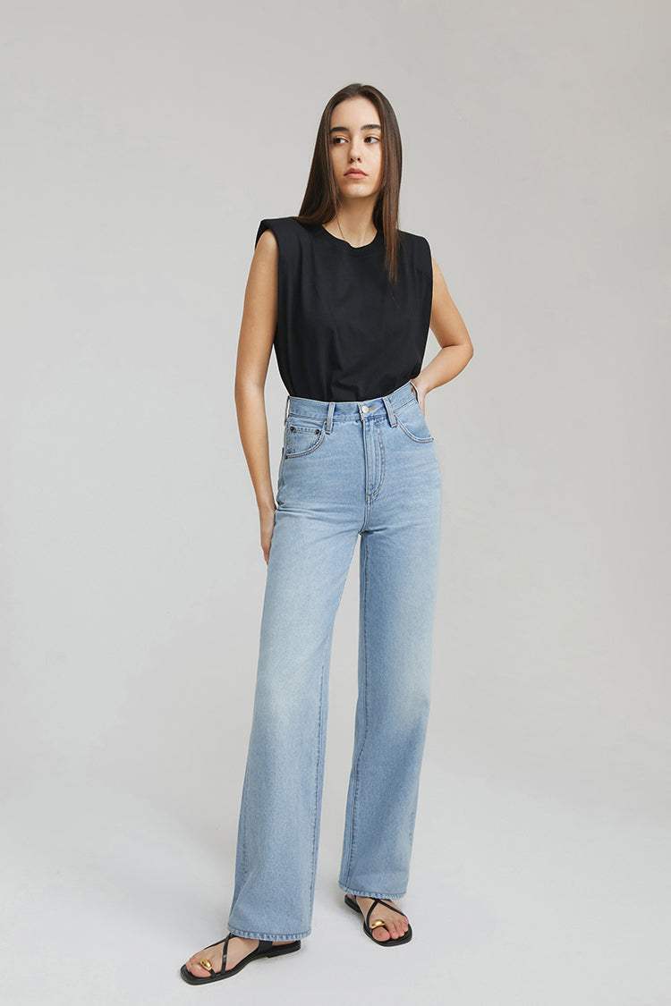 Coney Island Whitefish High Rise Wide Jeans HJ007 - Hey Joanie - Flyclothing LLC