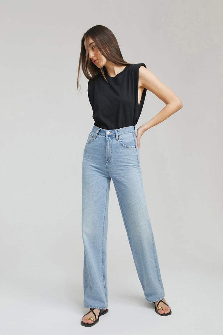 Coney Island Whitefish High Rise Wide Jeans HJ007 - Hey Joanie - Flyclothing LLC