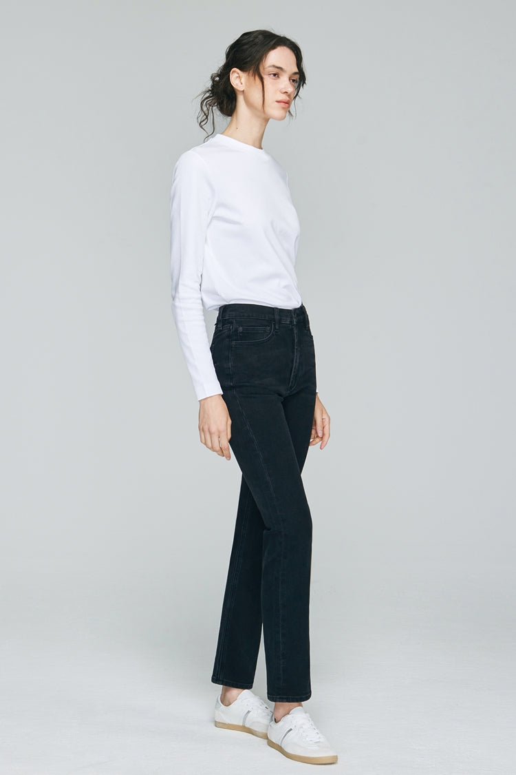 Two Shots High Rise Straight Crop Jeans HJ013 - Hey Joanie - Flyclothing LLC