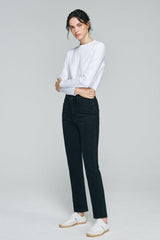 Two Shots High Rise Straight Crop Jeans HJ013 - Hey Joanie - Flyclothing LLC
