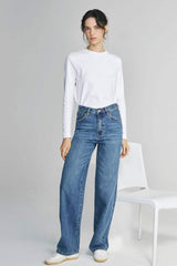 Coney Island Whitefish High Rise Wide Jeans HJ007 - Hey Joanie - Flyclothing LLC