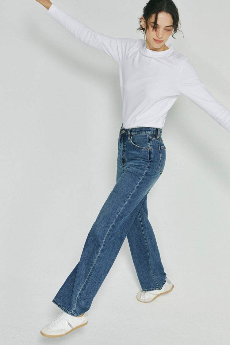 Coney Island Whitefish High Rise Wide Jeans HJ007 - Hey Joanie - Flyclothing LLC