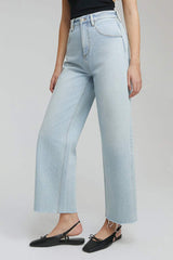 Moon Curve Raw Hem Crop Jeans HJ129 - Hey Joanie - Flyclothing LLC