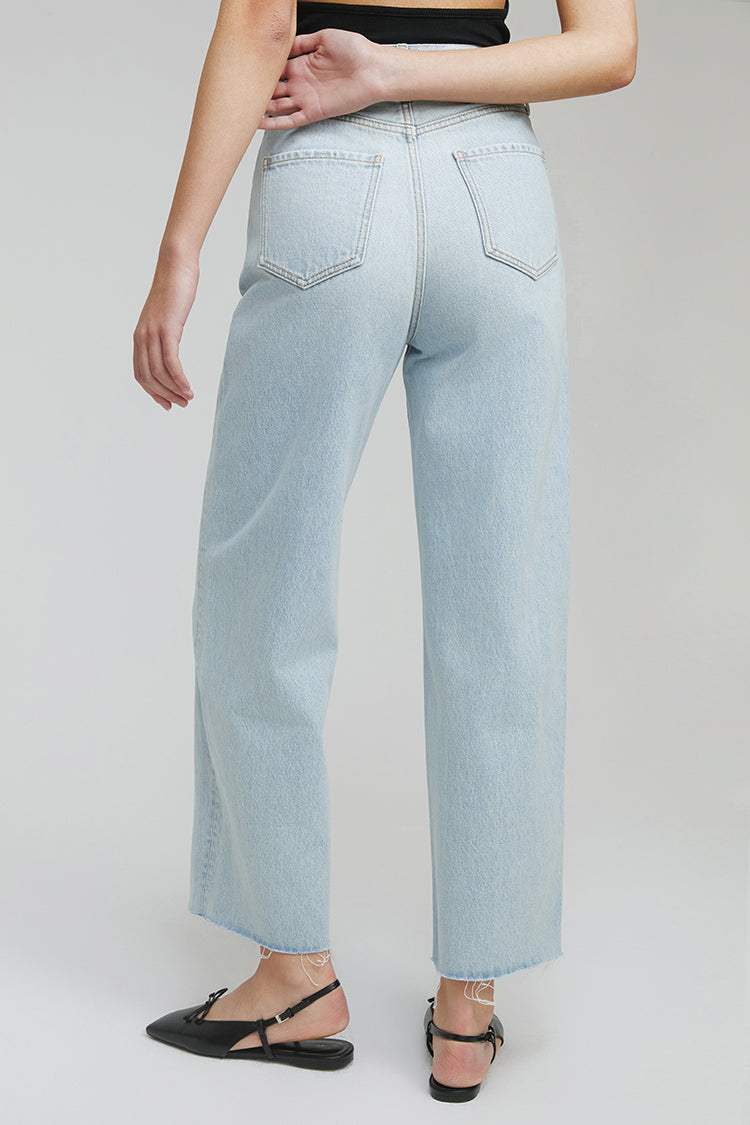 Moon Curve Raw Hem Crop Jeans HJ129 - Hey Joanie - Flyclothing LLC