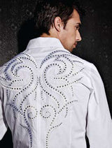 House of Lords Black Tribal Rhinestone Shirt - House of Lords Clothing - Flyclothing LLC