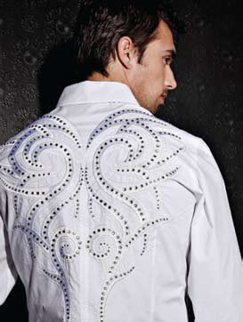 House of Lords Black Tribal Rhinestone Shirt - House of Lords Clothing - Flyclothing LLC
