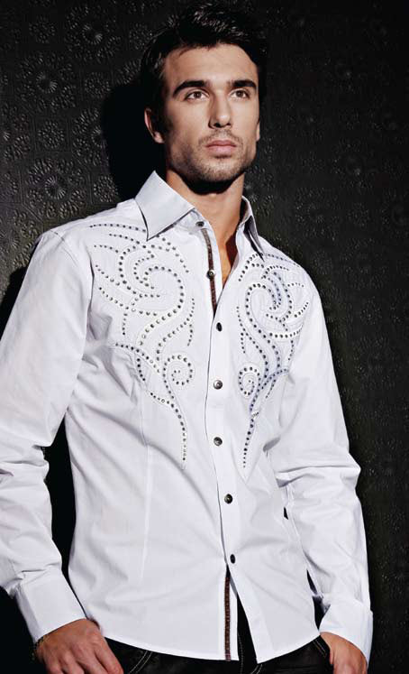 House of Lords Black Tribal Rhinestone Shirt - House of Lords Clothing - Flyclothing LLC