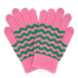 Holiday Chevron Pattern Smart Touch Winter Gloves - Madeline Love - Flyclothing LLC