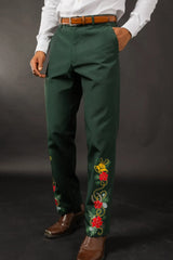 The Holiday Ham | Dark Green Holiday Placement Suit Pants - Shinesty - Flyclothing LLC