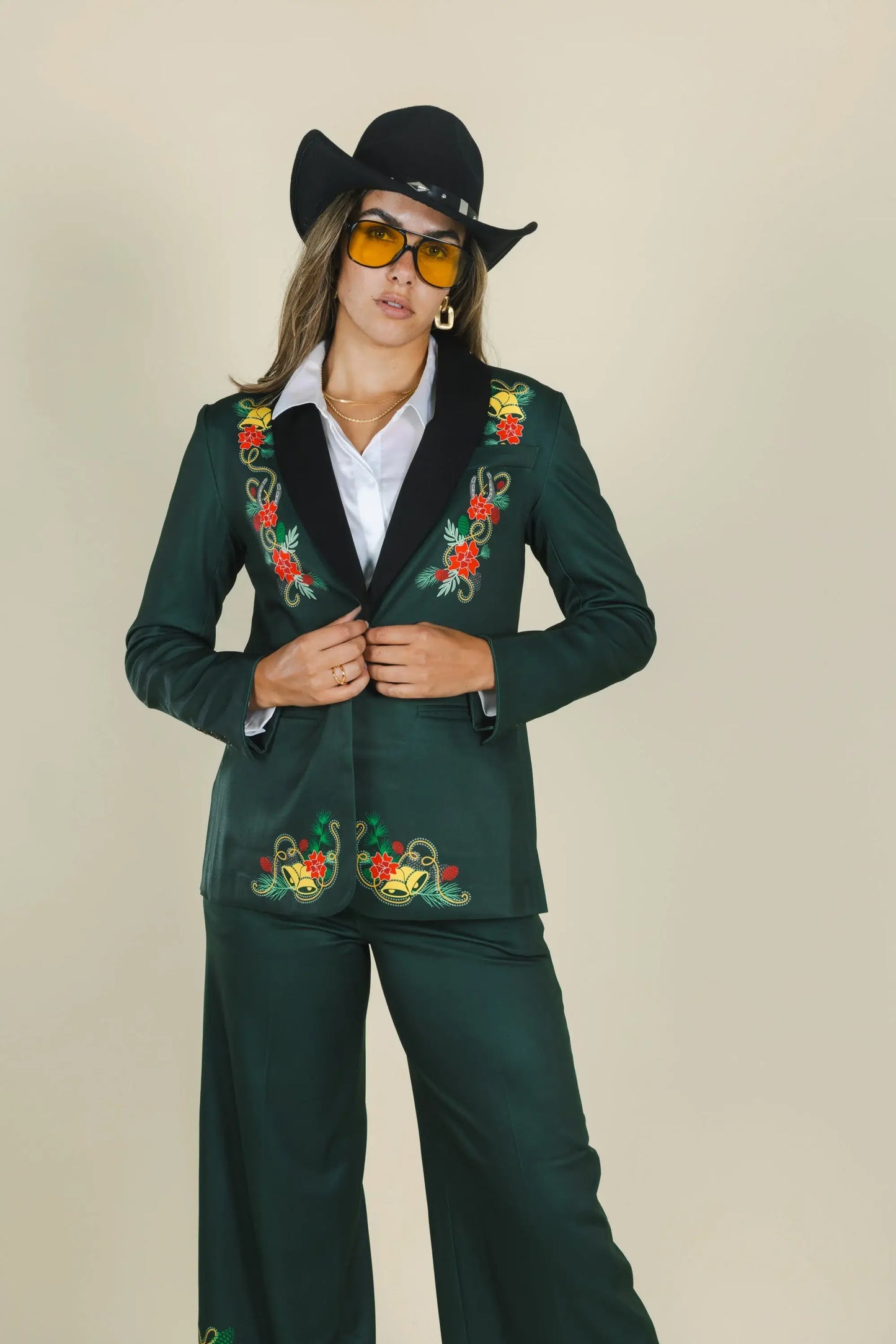 The Holiday Ham | Dark Green Holiday Placement Women's Suit - Shinesty - Flyclothing LLC
