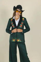 The Holiday Ham | Dark Green Holiday Placement Women's Suit - Shinesty - Flyclothing LLC