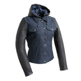 Holli - Motorcycle Denim/Leather Jacket - First Manufacturing Company - Flyclothing LLC