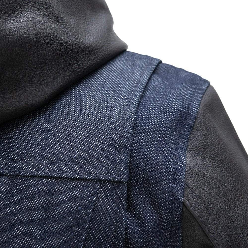 Holli - Motorcycle Denim/Leather Jacket - First Manufacturing Company - Flyclothing LLC