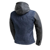 Holli - Motorcycle Denim/Leather Jacket - First Manufacturing Company - Flyclothing LLC