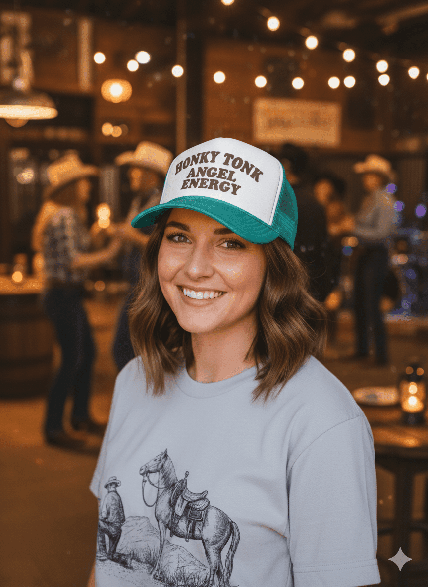 Honky Tonk Angel Energy Trucker Hat - Wild Junkie - Flyclothing LLC