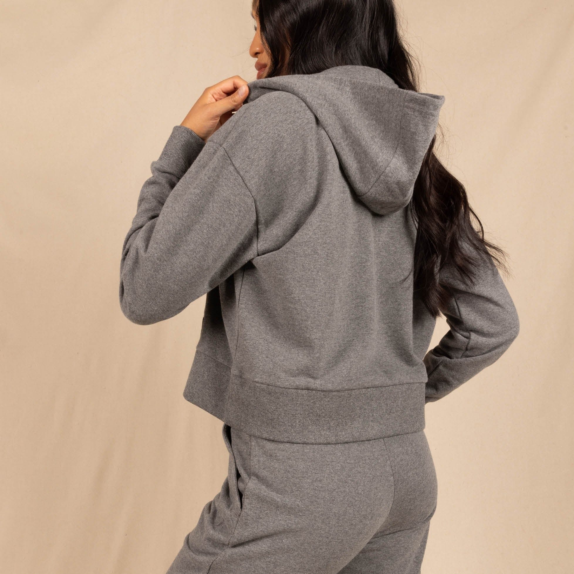 The Seattle Skyline | Grey Goldilocks™ Women’s Half Zip Lounge Hoodie - Shinesty