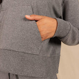 The Seattle Skyline | Grey Goldilocks™ Women’s Half Zip Lounge Hoodie - Shinesty - Flyclothing LLC