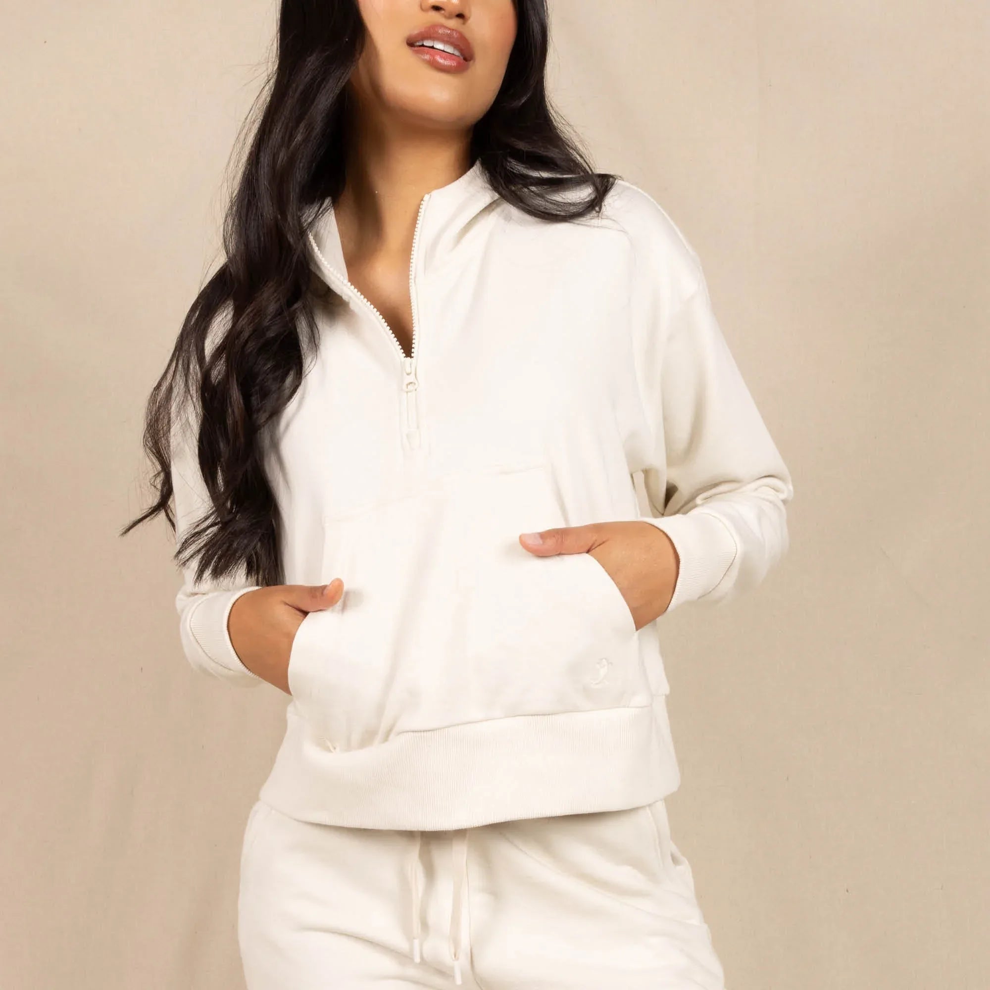 The Cream Of The Crop | Oatmeal Goldilocks™ Women’s Half Zip Lounge Hoodie - Shinesty - Flyclothing LLC