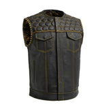 Hornet Men's Club Style Leather Vest - First Manufacturing Company - Flyclothing LLC