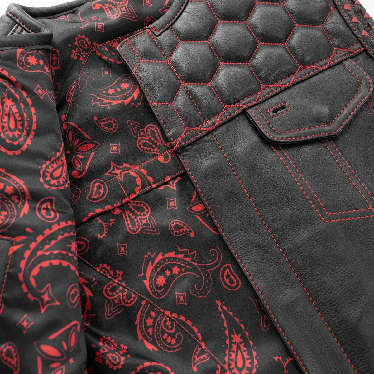 Hornet Men's Club Style Leather Vest - First Manufacturing Company - Flyclothing LLC
