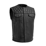 Hornet Men's Club Style Leather Vest - First Manufacturing Company - Flyclothing LLC