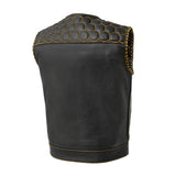 Hornet Men's Club Style Leather Vest - First Manufacturing Company - Flyclothing LLC