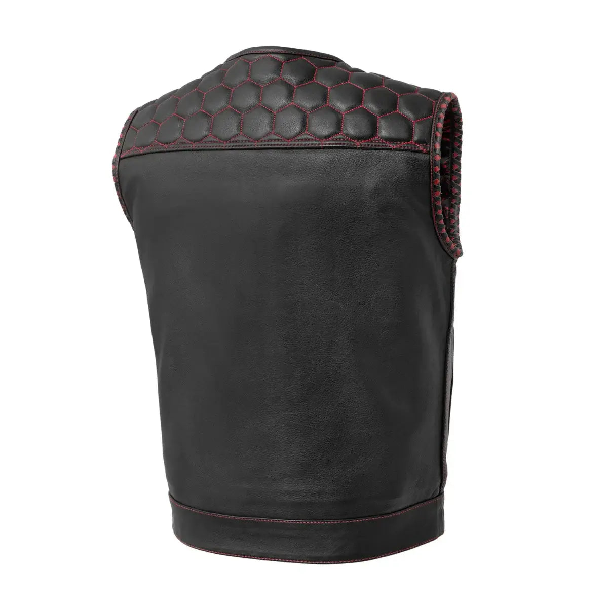 Hornet Men's Club Style Leather Vest - First Manufacturing Company - Flyclothing LLC