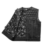 Hornet Men's Club Style Leather Vest - First Manufacturing Company - Flyclothing LLC