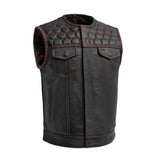 Hornet Men's Club Style Leather Vest - First Manufacturing Company - Flyclothing LLC