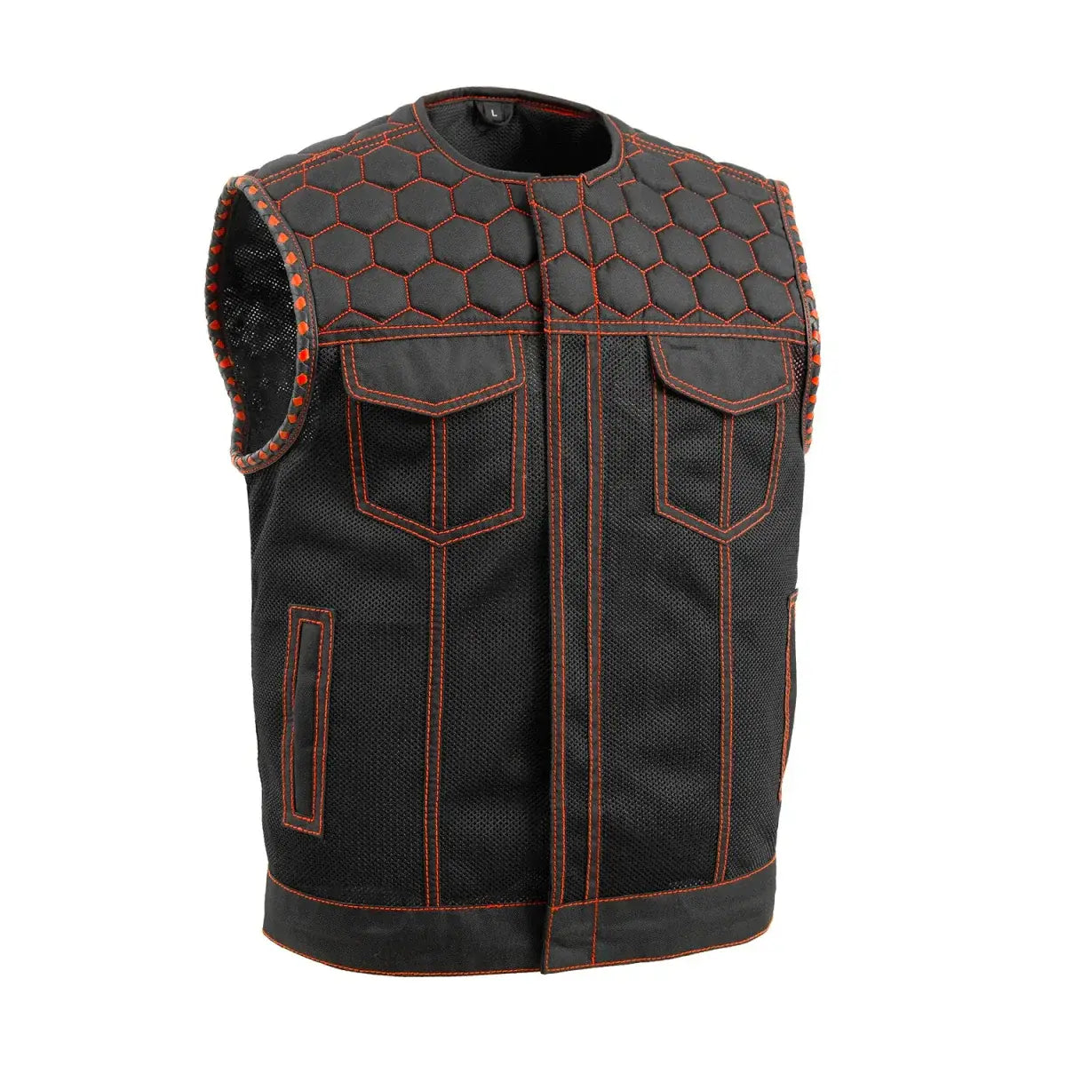 Hornet Moto Mesh Men's Club Style Vest - First Manufacturing Company - Flyclothing LLC