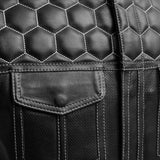 Hornet Perforated Men's Club Style Leather Vest - First Manufacturing Company - Flyclothing LLC