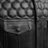 Hornet Perforated Men's Club Style Leather Vest - First Manufacturing Company - Flyclothing LLC