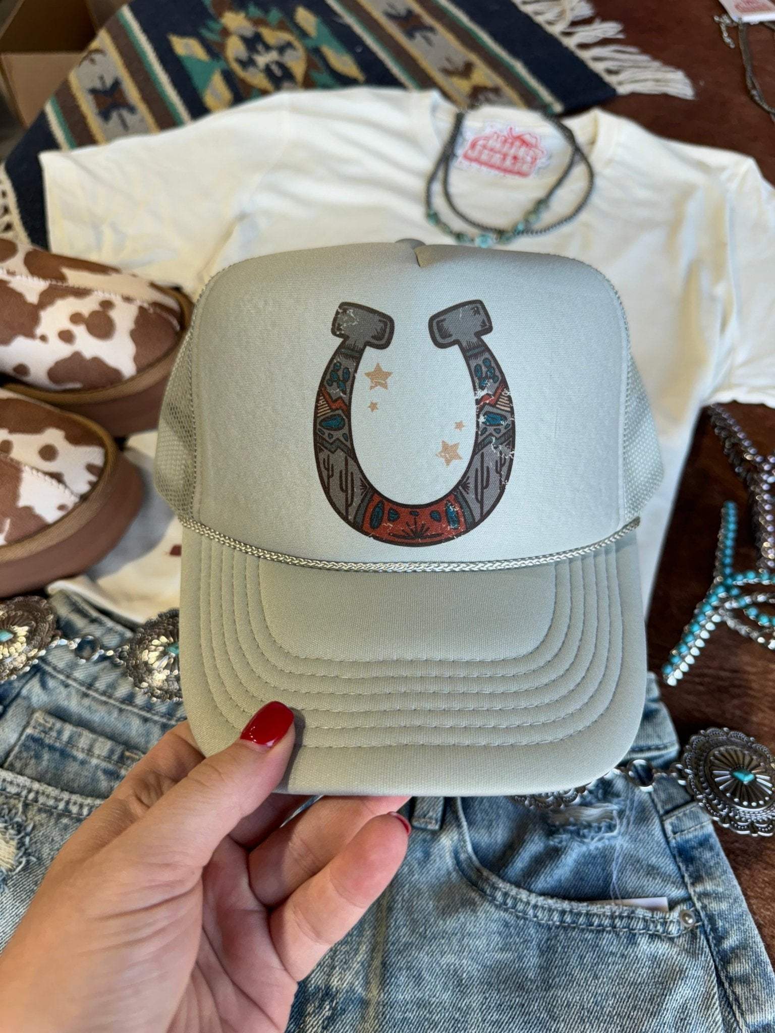 Horse Shoe Trucker Hat - Wild Junkie - Flyclothing LLC