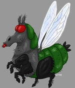 Black Market Art Company Horse Fly Print