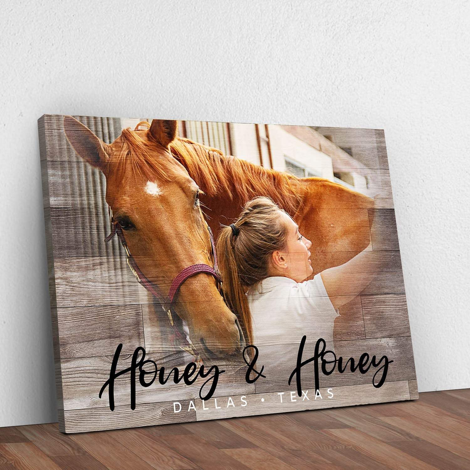 Wooden Animal Portrait Sign | Personalized Canvas Wall Art - Tailored Canvases - Flyclothing LLC