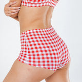 The Hot Diggity | Red Gingham Women’s Seamless Boyshort - Shinesty - Flyclothing LLC
