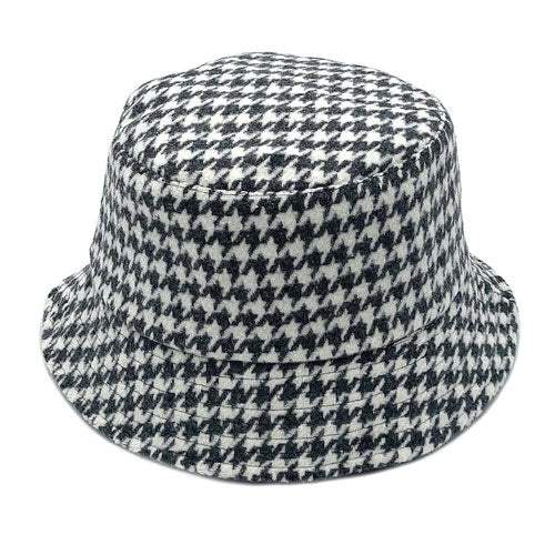Houndstooth Patterned Bucket Hats - Madeline Love - Flyclothing LLC
