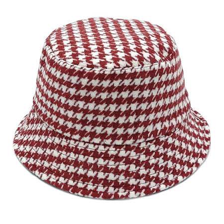 Houndstooth Patterned Bucket Hats - Madeline Love - Flyclothing LLC